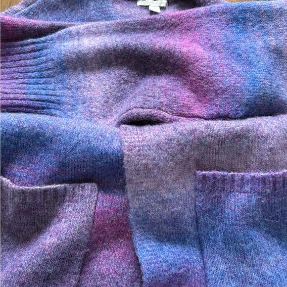 Cato Women's multi colored Purple and Pink Open Front Cardigan long soft NWOT - Picture 6 of 10